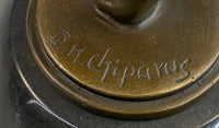 Art Deco Chiparus Dancer w/ Hula Hoop Bronze 20" x 10"