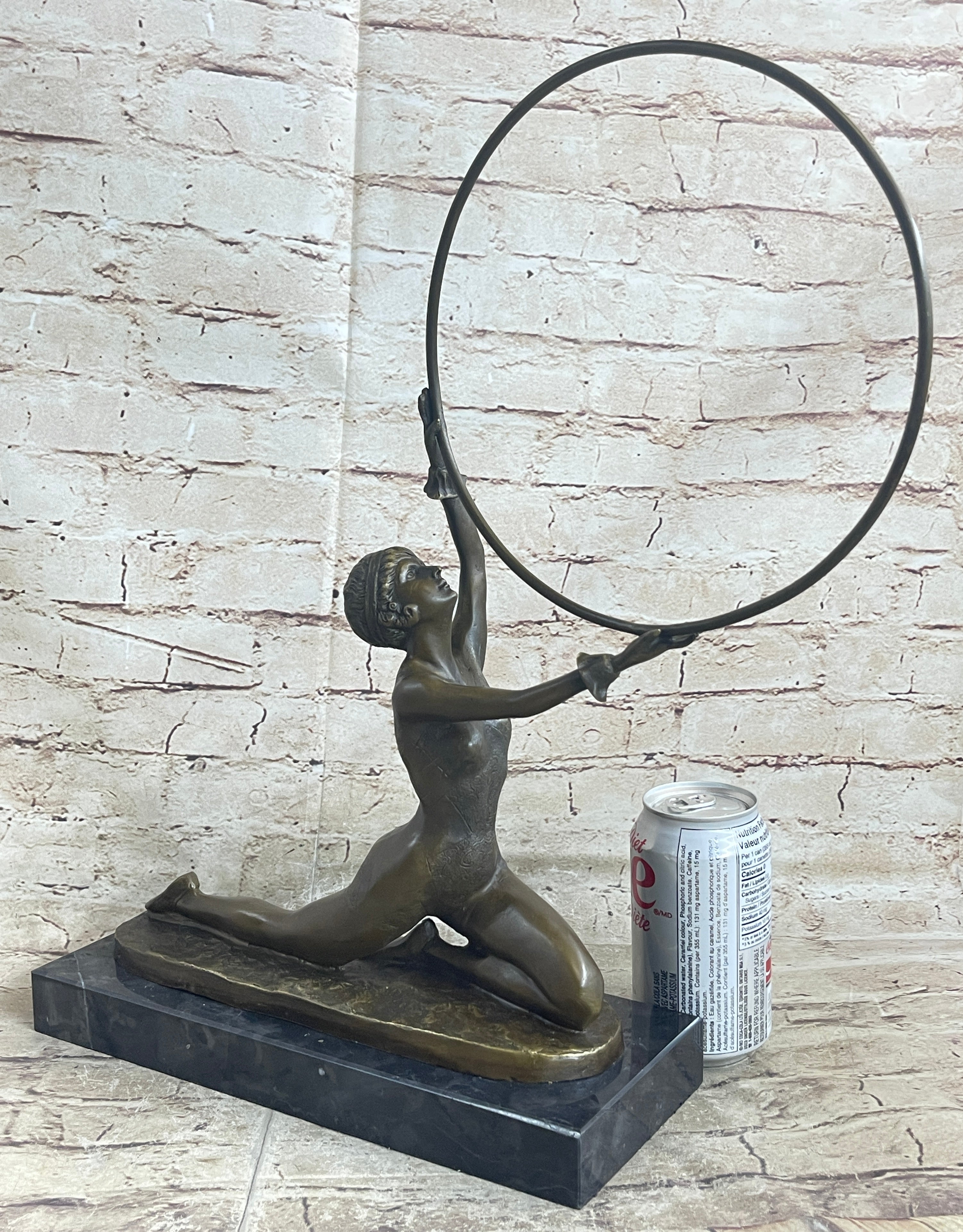 SEMI NUDE DANCER BY F. PREISS BRONZE STATUE HOT CAST HOME OFFICE DECORATION SALE