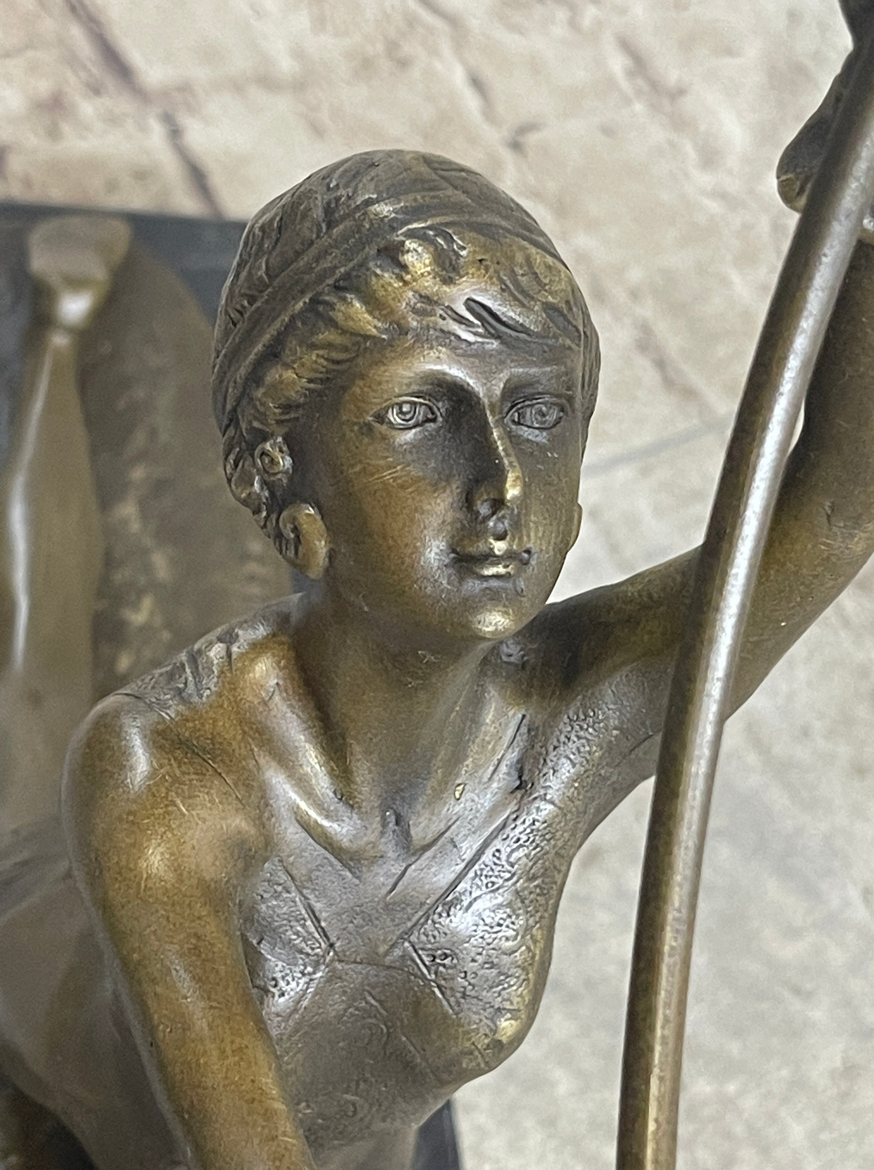 SEMI NUDE DANCER BY F. PREISS BRONZE STATUE HOT CAST HOME OFFICE DECORATION SALE
