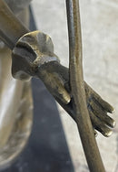 SEMI NUDE DANCER BY F. PREISS BRONZE STATUE HOT CAST HOME OFFICE DECORATION SALE