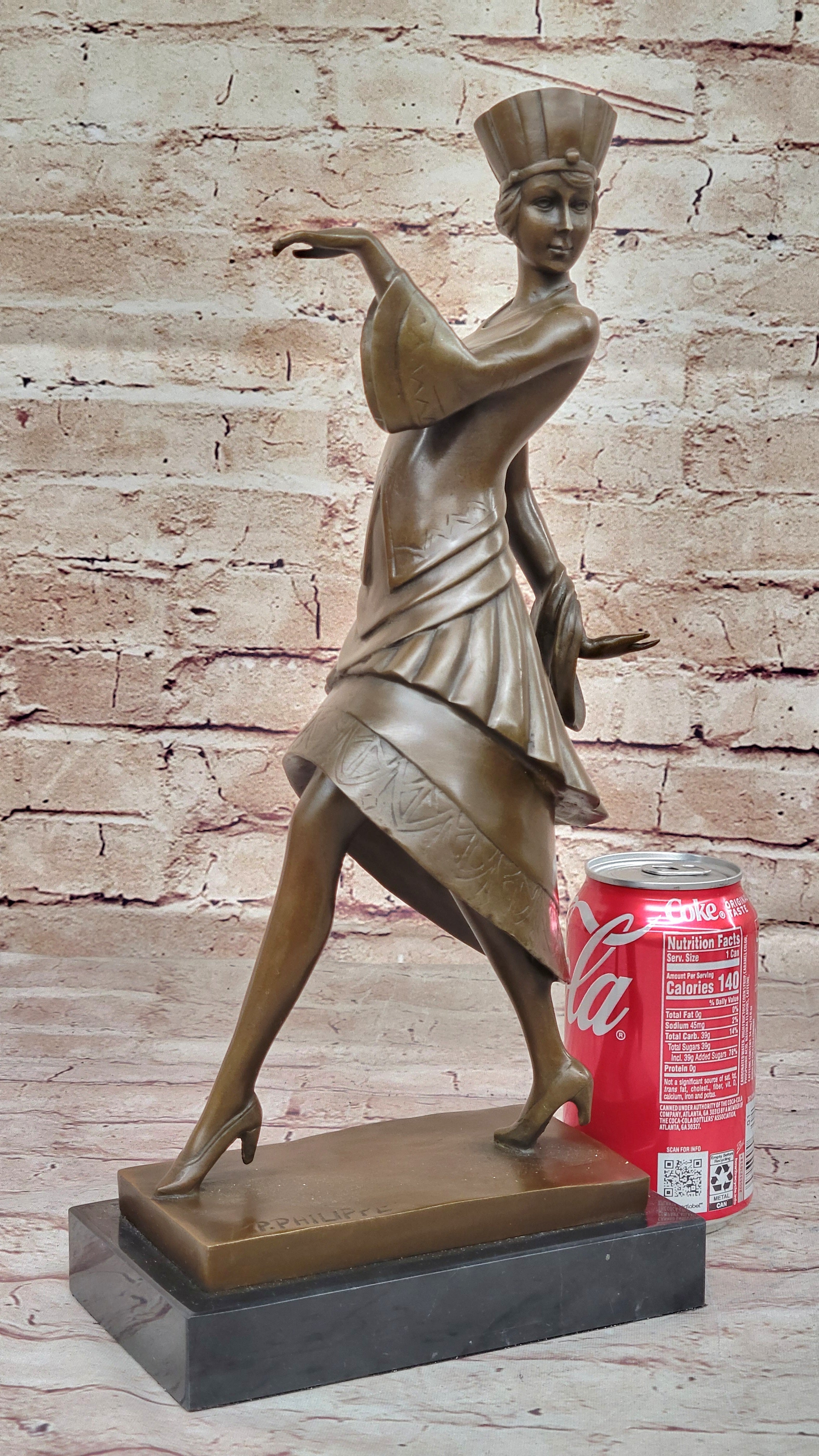 Art Deco Bronze Sculpture 'Walk Like an Egyptian' by Paul Phillipe