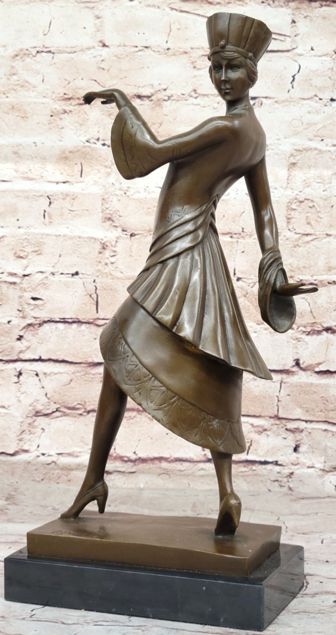 Art Deco Bronze Sculpture 'Walk Like an Egyptian' by Paul Phillipe