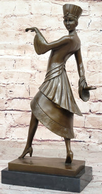 Art Deco Bronze Sculpture 'Walk Like an Egyptian' by Paul Phillipe