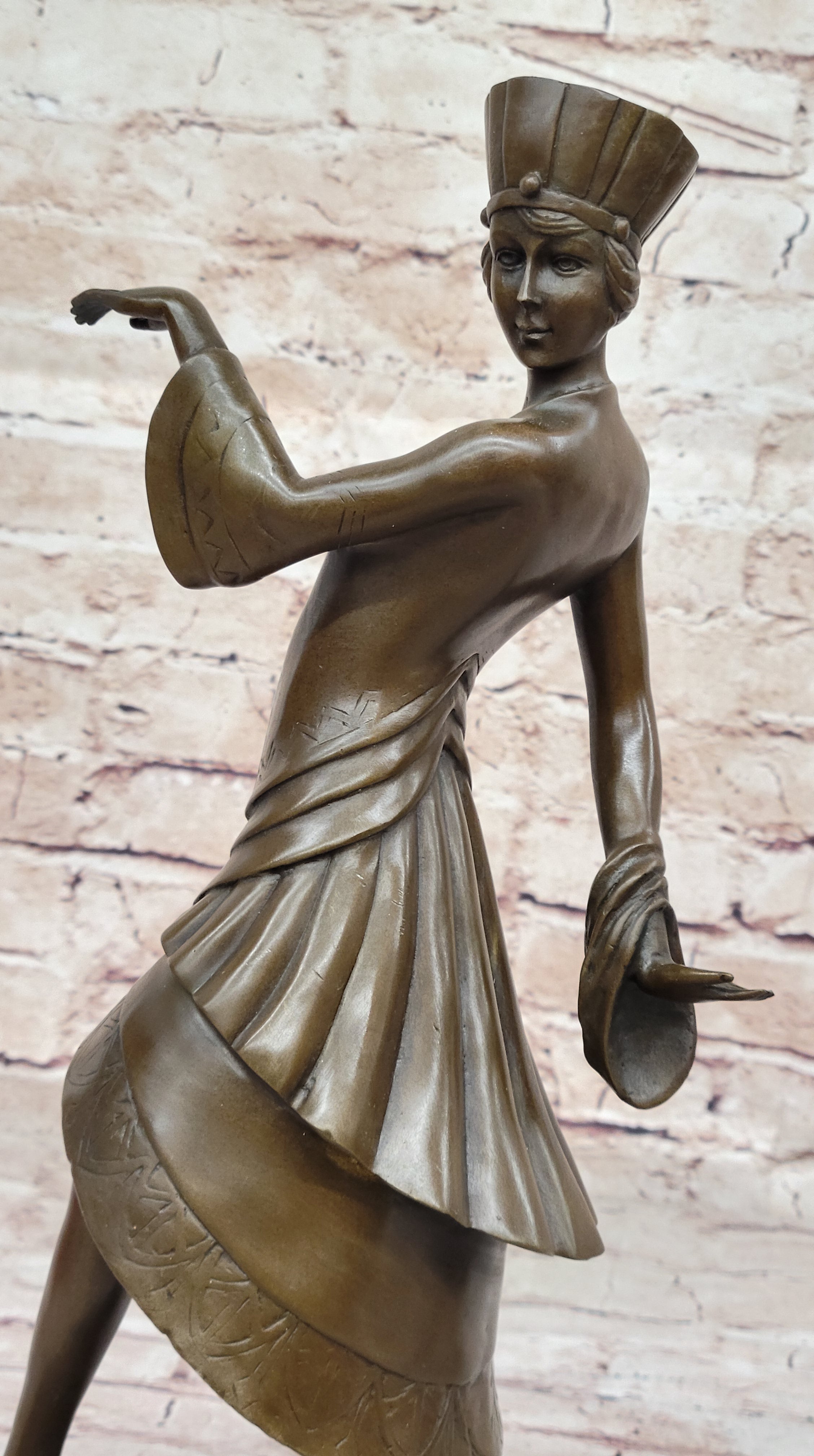 Art Deco Bronze Sculpture 'Walk Like an Egyptian' by Paul Phillipe