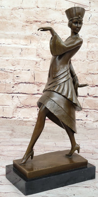 Art Deco Bronze Sculpture 'Walk Like an Egyptian' by Paul Phillipe
