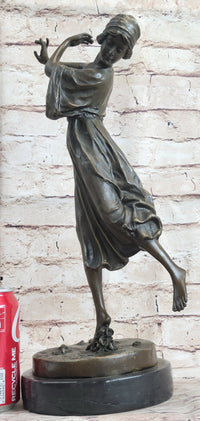 Dancing Woman Bronze Sculpture 16" x 12"