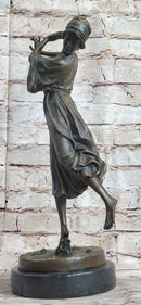 Dancing Woman Bronze Sculpture 16" x 12"