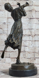 Dancing Woman Bronze Sculpture 16" x 12"