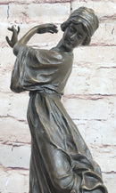 Dancing Woman Bronze Sculpture 16" x 12"
