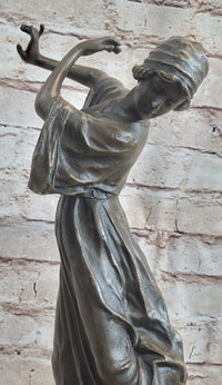 Dancing Woman Bronze Sculpture 16" x 12"