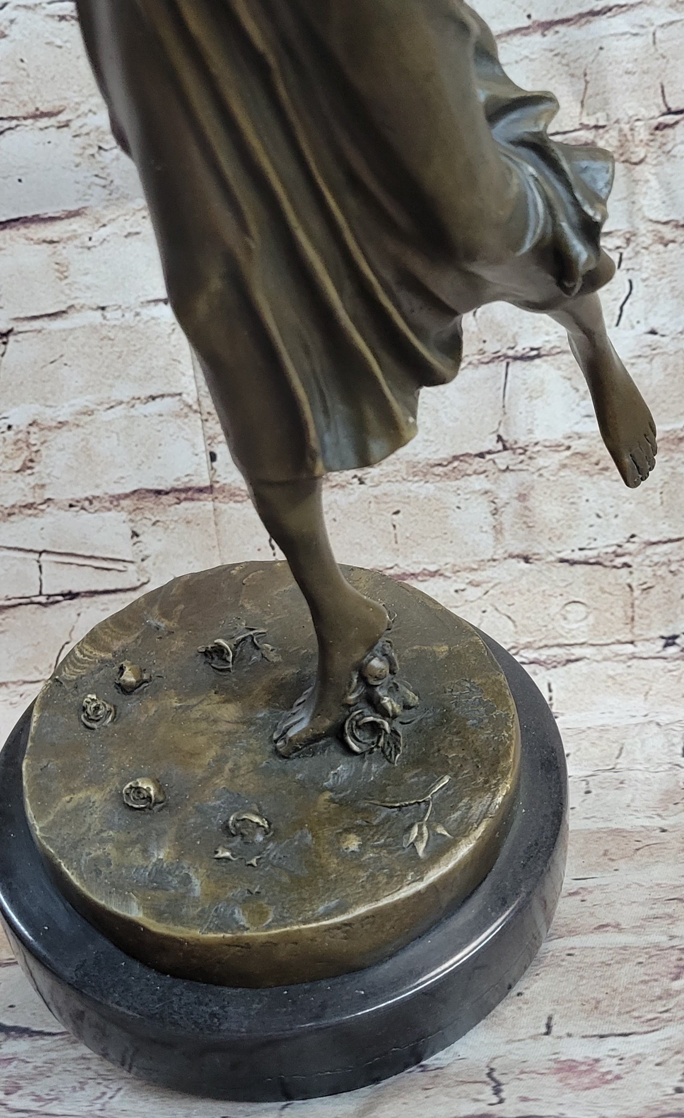 Dancing Woman Bronze Sculpture 16" x 12"