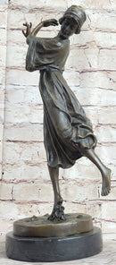 Dancing Woman Bronze Sculpture 16" x 12"