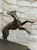 Nude Diana Artemis Walking Dogs Bronze Statue Sculpture Figure Modern Art 13" x 20"