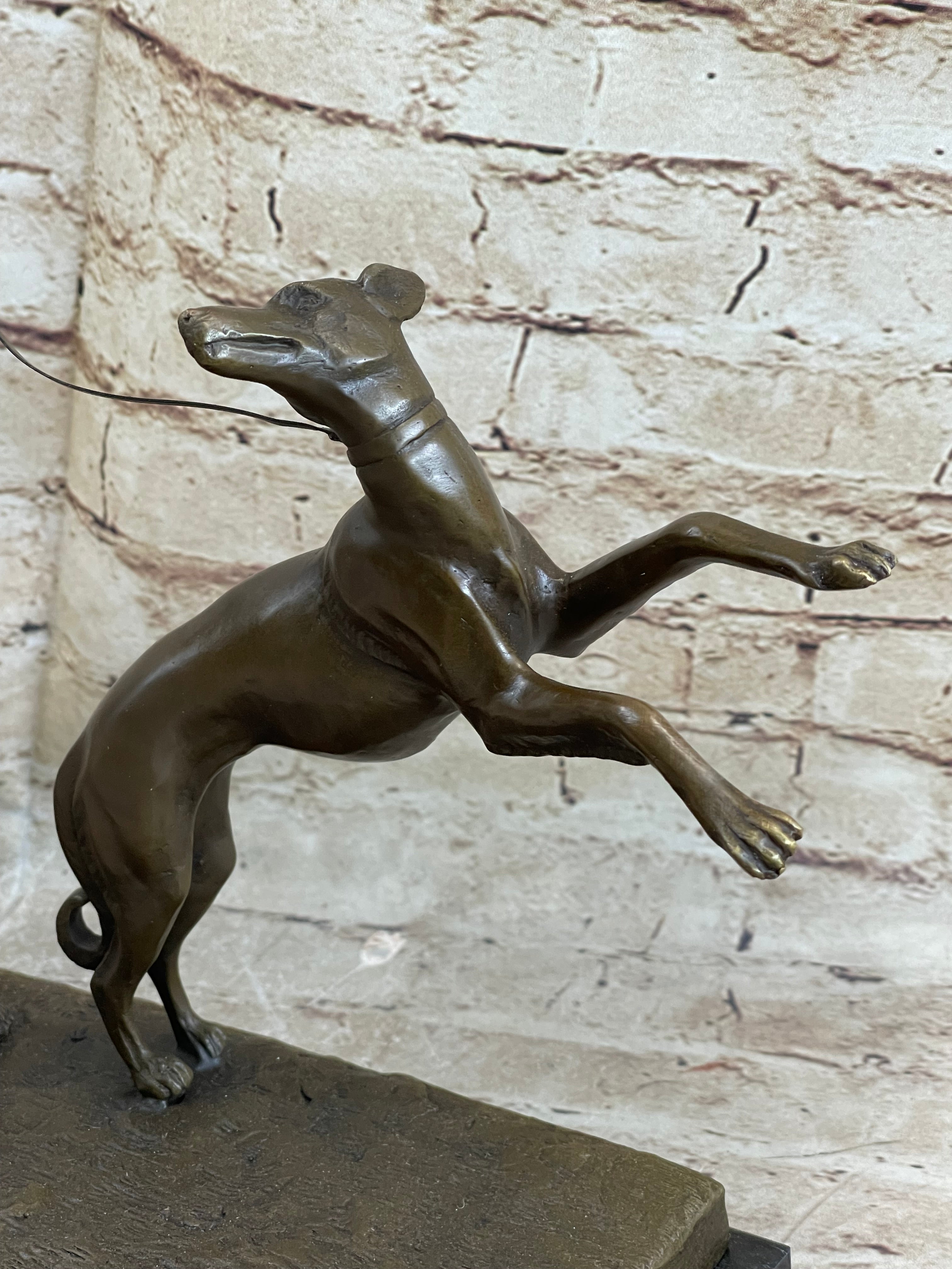 Nude Diana Artemis Walking Dogs Bronze Statue Sculpture Figure Modern Art 13" x 20"