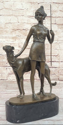 Diana the Huntress with Companion Dog by Bruno Zach Bronze