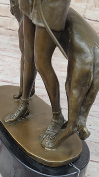 Diana the Huntress with Companion Dog by Bruno Zach Bronze