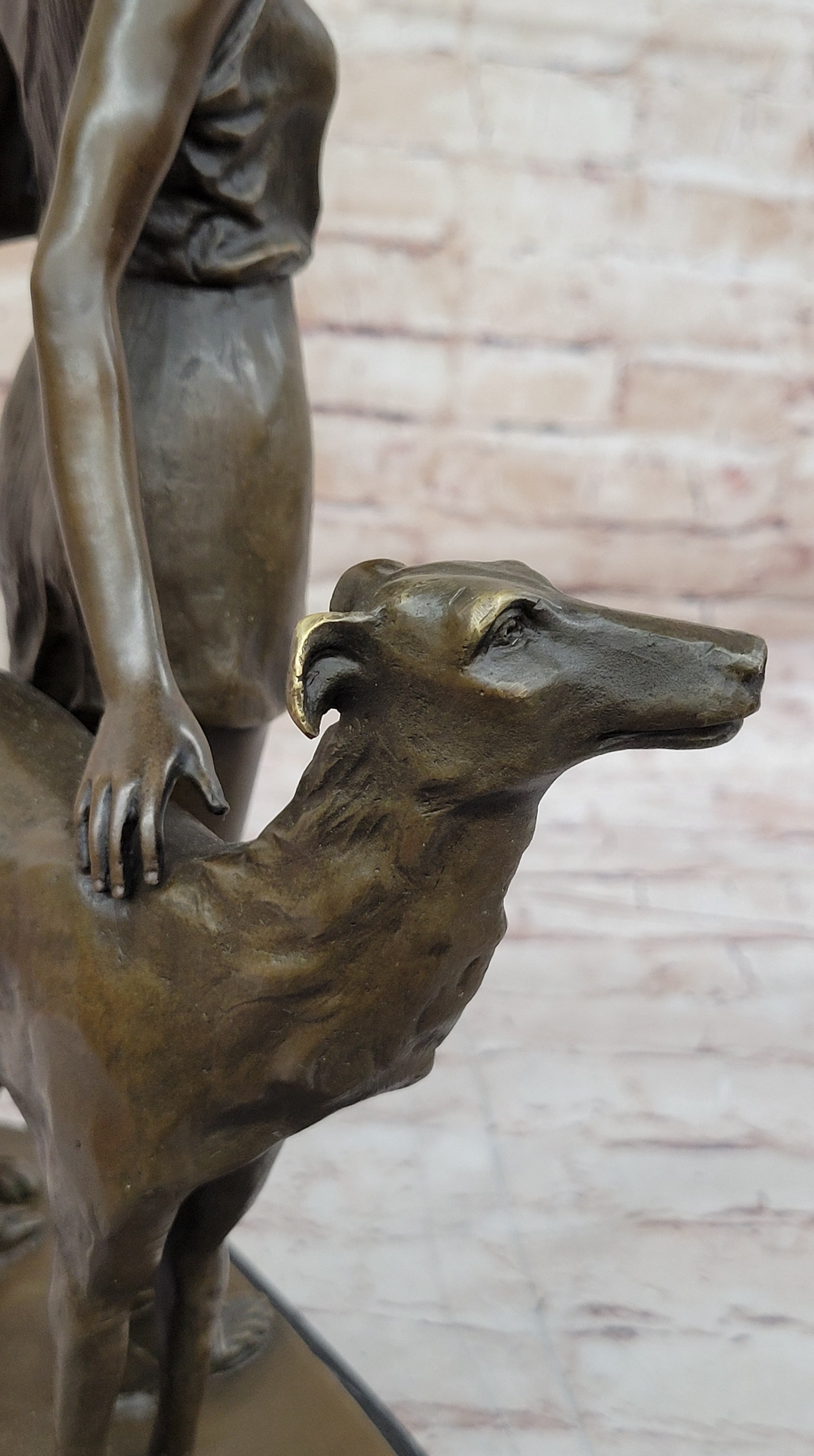 Diana the Huntress with Companion Dog by Bruno Zach Bronze