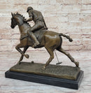Jockey Polo Player on Horseback Bronze Sculpture Equestrian
