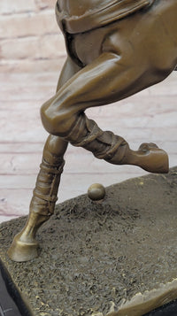 Jockey Polo Player on Horseback Bronze Sculpture Equestrian