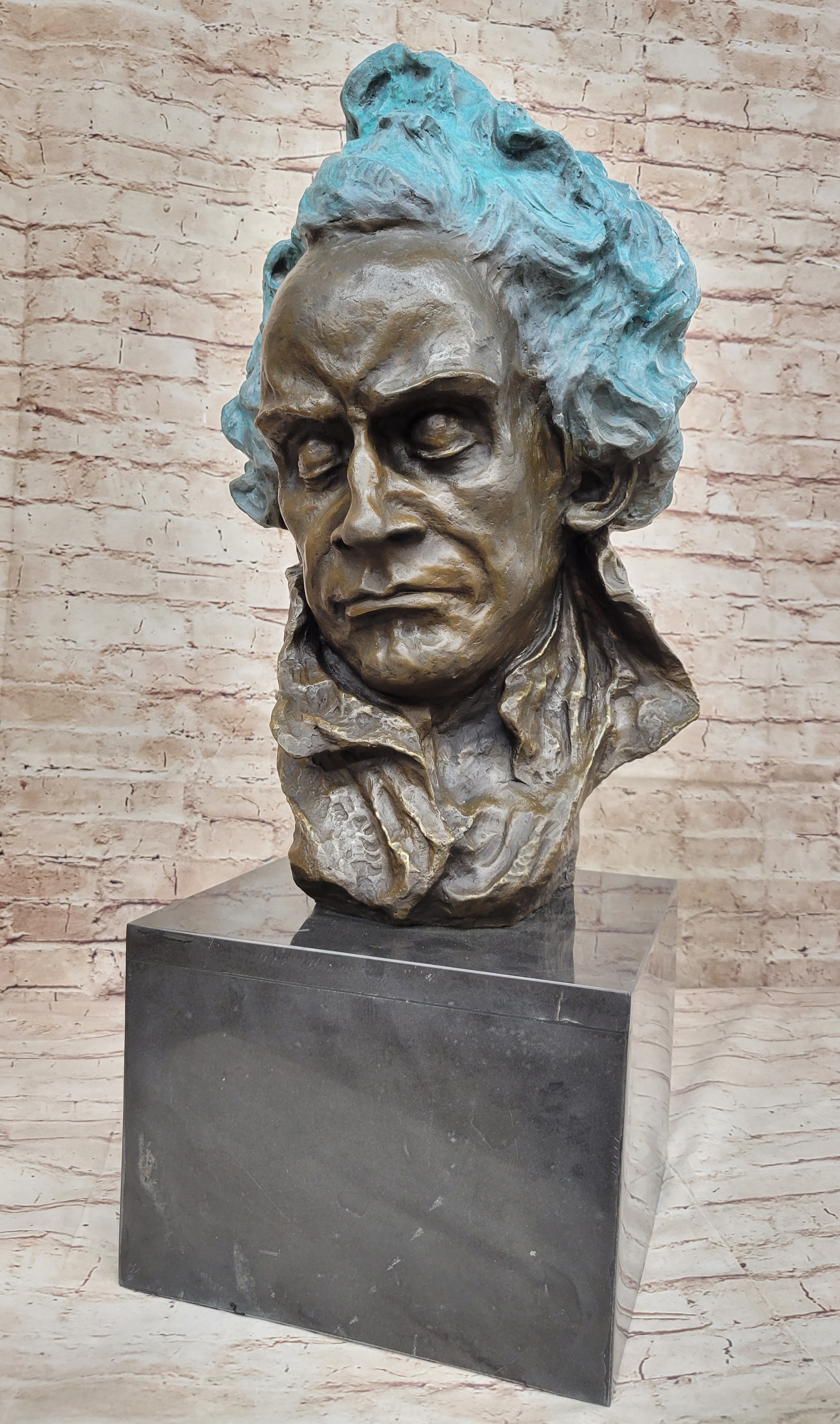 72 LBS Ludwig van Beethoven Solid Bronze Sculpture