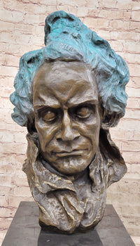 72 LBS Ludwig van Beethoven Solid Bronze Sculpture