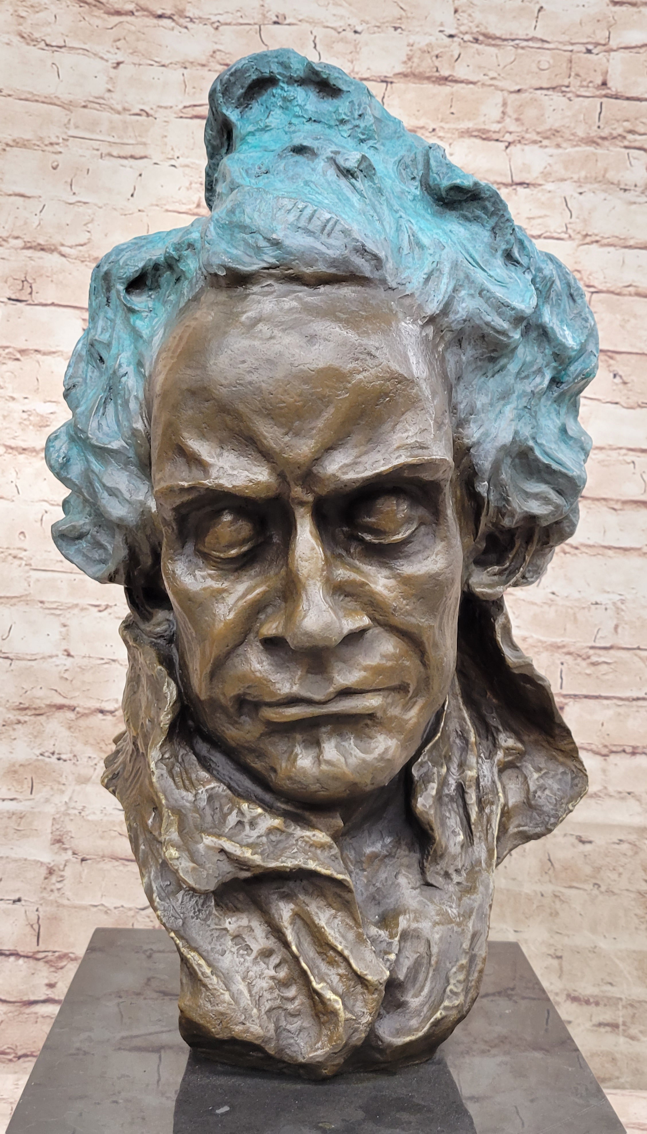 72 LBS Ludwig van Beethoven Solid Bronze Sculpture