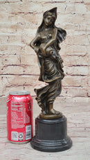 Aquarius Watercarrier Girl Carrying Jug - Bronze Sculpture by Milo