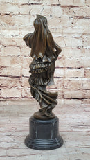 Aquarius Watercarrier Girl Carrying Jug - Bronze Sculpture by Milo