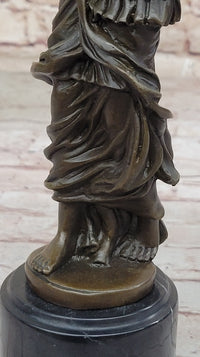 Aquarius Watercarrier Girl Carrying Jug - Bronze Sculpture by Milo