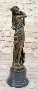 Female Figure Carrying Jar Roman Maiden Hot Cast Bronze Sculpture