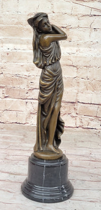 Female Figure Carrying Jar Roman Maiden Hot Cast Bronze Sculpture