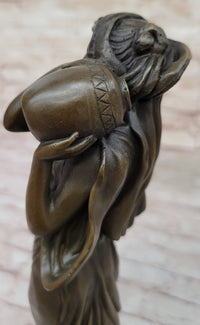 Female Figure Carrying Jar Roman Maiden Hot Cast Bronze Sculpture