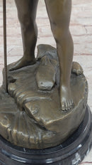Young Boy Fishing - Bronze Sculpture by A. Bofill