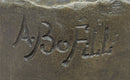 Young Boy Fishing - Bronze Sculpture by A. Bofill