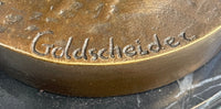 LB Diabolo Signed Goldscheider Young Boy With Sling Bronze