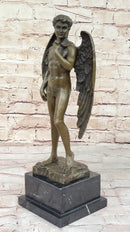 SIGNED NUDE MALE BY MICHIEL BRONZE STATUE SCULPTURE FIGURE FIGURINE DECOR