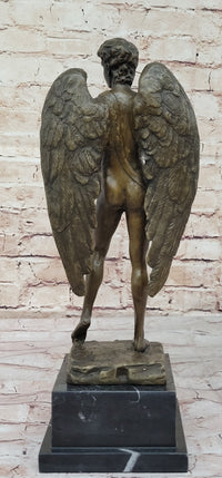 SIGNED NUDE MALE BY MICHIEL BRONZE STATUE SCULPTURE FIGURE FIGURINE DECOR