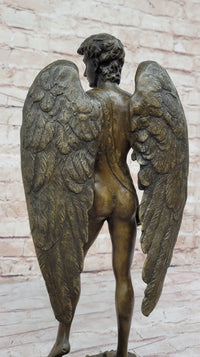 SIGNED NUDE MALE BY MICHIEL BRONZE STATUE SCULPTURE FIGURE FIGURINE DECOR
