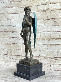 Michelangelo's David w/ Angel Wings Bronze 15" x 6" Sculpture