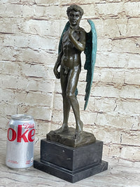 Michelangelo's David w/ Angel Wings Bronze 15" x 6" Sculpture