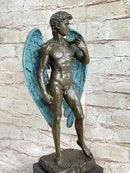Michelangelo's David w/ Angel Wings Bronze 15" x 6" Sculpture