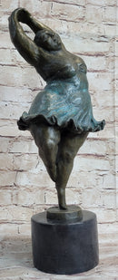 Pirouette Chubby Ballerina Bronze Sculpture 20" x 12"
