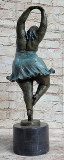 Pirouette Chubby Ballerina Bronze Sculpture 20" x 12"