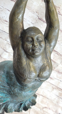 Pirouette Chubby Ballerina Bronze Sculpture 20" x 12"