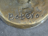 Chubby Ballerina Dancer Bronze Sculpture on Marble Base
