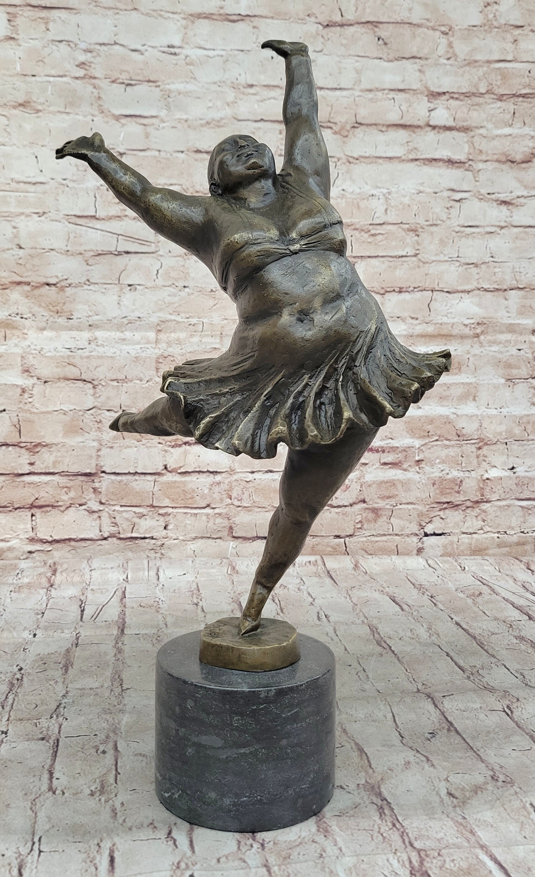 Ballerina Ballet Dancer Arabesque Pirouette Bronze Sculpture