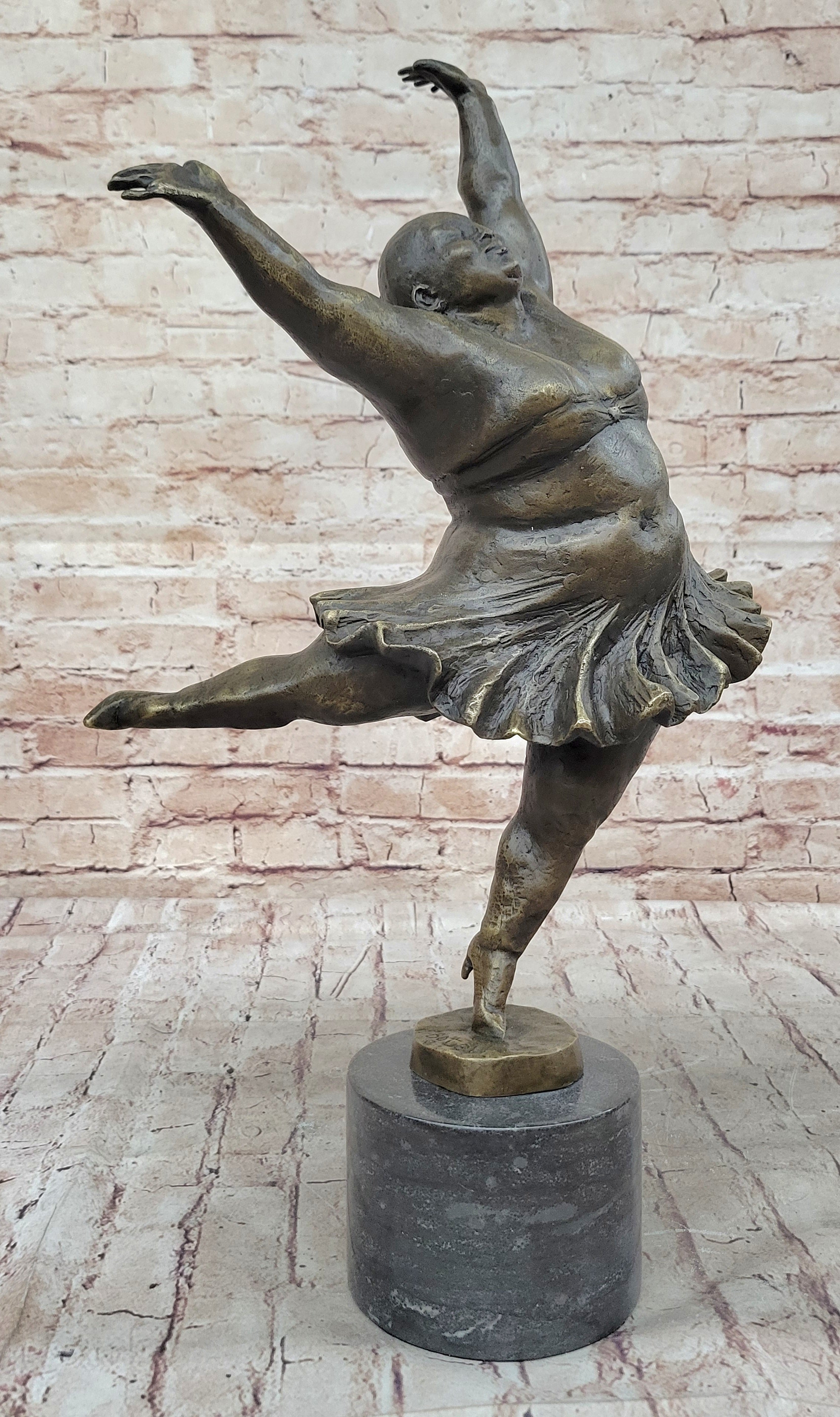 Ballerina Ballet Dancer Arabesque Pirouette Bronze Sculpture
