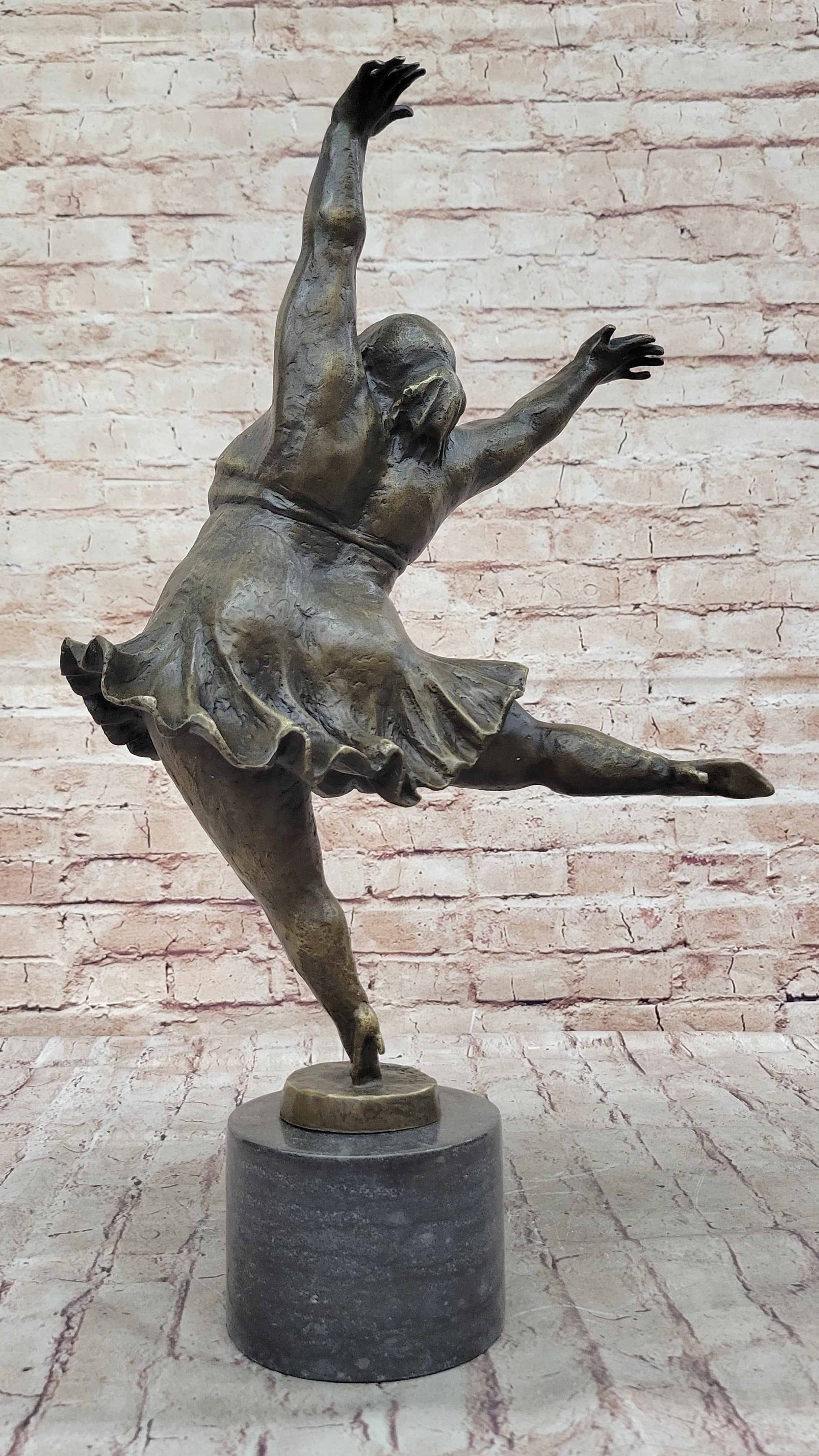 Ballerina Ballet Dancer Arabesque Pirouette Bronze Sculpture