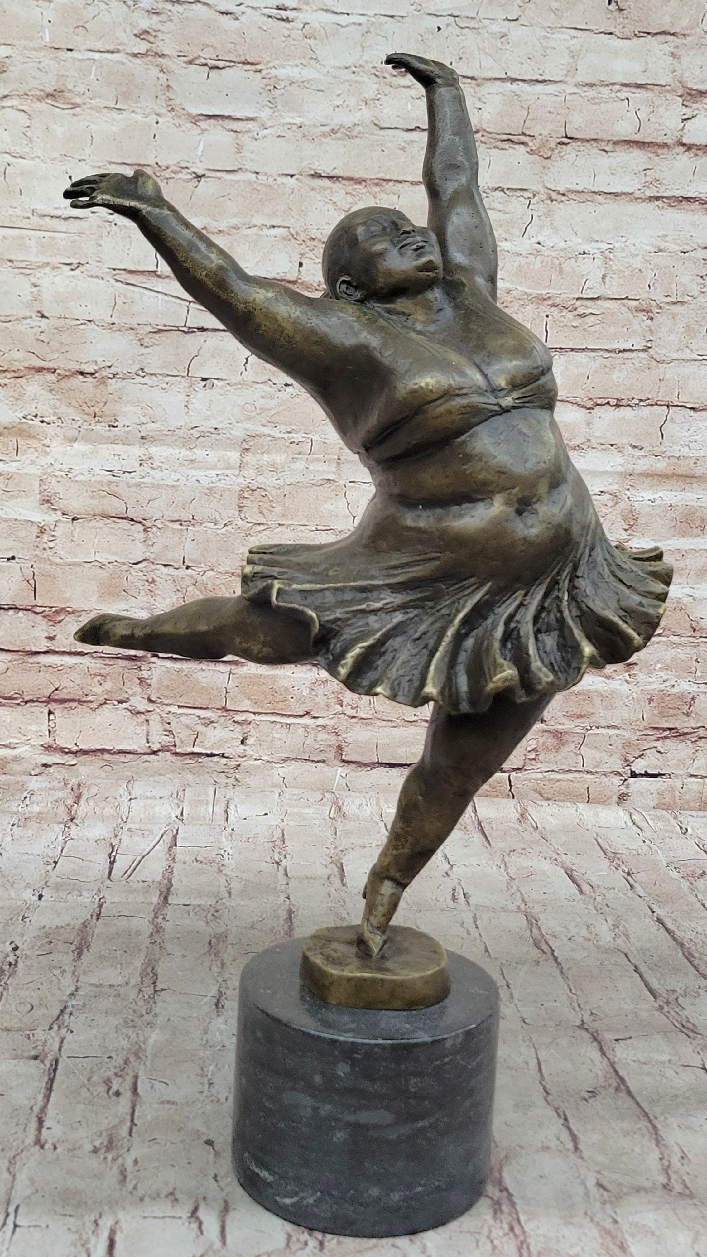 Ballerina Ballet Dancer Arabesque Pirouette Bronze Sculpture