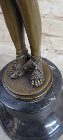 19'' Signed Chiparus Flower Dancer Bronze Sculpture